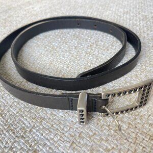 ALBATROS Vintage Belt Dark brown women's belt made in Italy Narrow leather belt